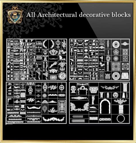 Architecture Decorative Cad Blocks Bundle V2 Architectural