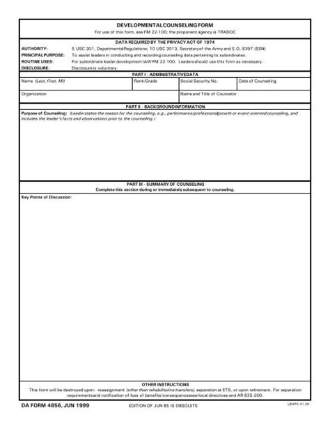 Da Form Fillable Printable Forms Free Online