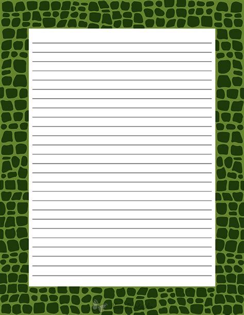 Free Printable Crocodile Print Stationery In  And Pdf Formats The
