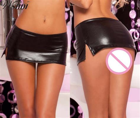 Buy Sexy Latex Skirt Women Pole Dancing Club Wear Short Skirts Patent Leather