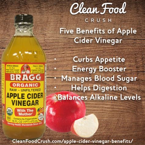 Five Benefits Of Apple Cider Vinegar Clean Food Crush