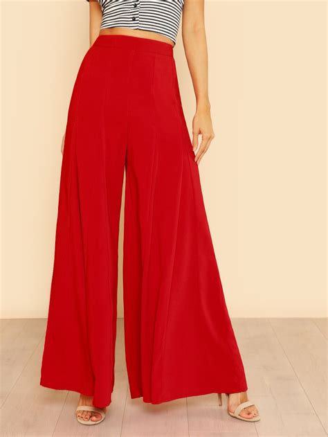 shein wide leg pleated palazzo pants red palazzo pants pleated palazzo pants palazzo pants
