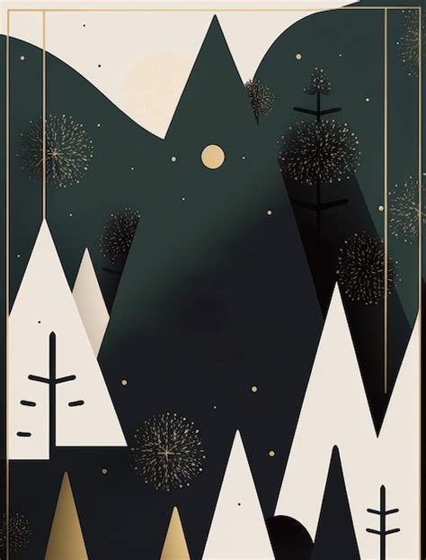 Premium AI Image Merry Christmas Minimalist Card