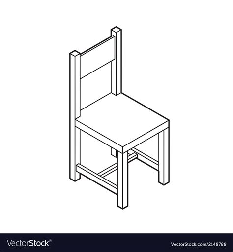 Isometric Chair Royalty Free Vector Image Vectorstock