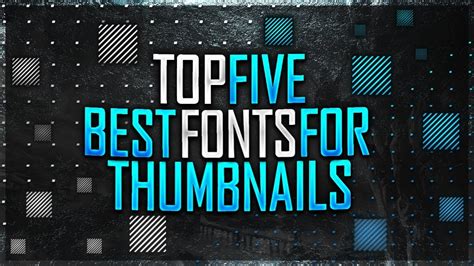 Top Best Fonts For Thumbnails YouTube