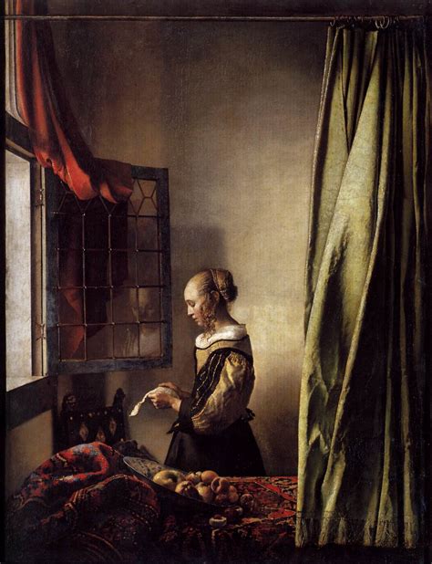 Johannes Vermeer Girl Reading A Letter At An Open Art Magnifique