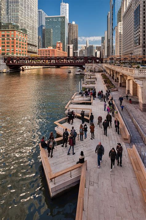 芝加哥滨河步道的四维设计 Sasaki Landscape And Urbanism Landscape Architecture