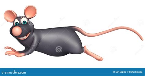 Rat Running Clipart Illustration