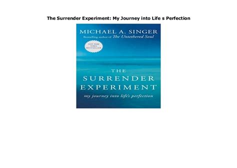 The Surrender Experiment My Journey Into Life S Perfection