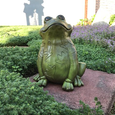 Frog Housewarming T Concrete Patio Frog Statue Hand Painted Cement
