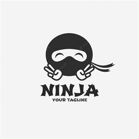 Premium Vector Ninja Logo Template In Flat Design