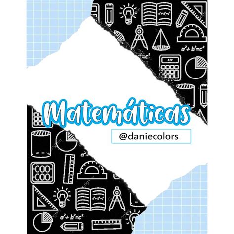 Portada Digital Matemáticas Math Design Project Cover Page Cover Pages