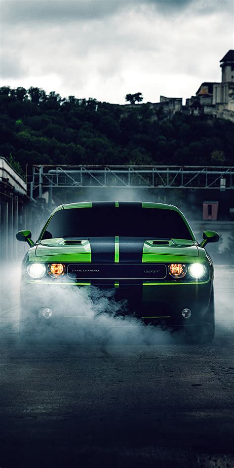 1080x2160 Green Dodge Challenger 4k 2020 One Plus 5thonor 7xhonor