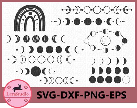 Moon Phases Svg So Fontsy