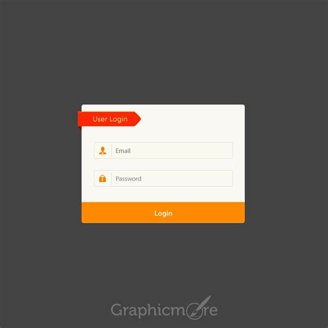 Clean Simple Login Form Psd Free Psd File Images