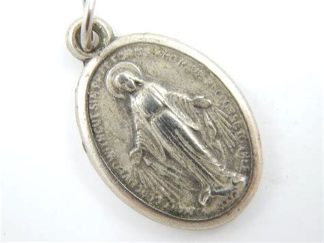 Vintage Miraculous Medal Virgin Mary Catholic Medal Our Lady Of