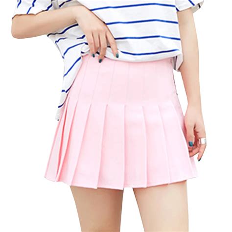 2018 high waist pleated girls skirts harajuku a line mini sailor skirt large size japanese