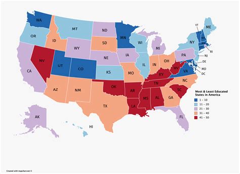 Most And Least Educated States In America 2019 Rrepublicofne