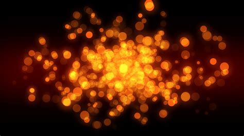 Glowing Orange Particles Motion Free Animation Background Youtube