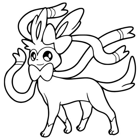 Pokemon Coloring Pages Sylveon Printable In 2020 Pokemon Coloring