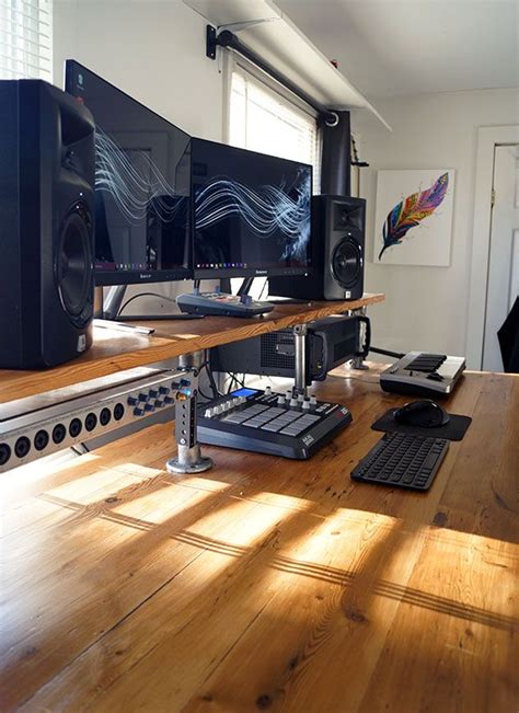 Reclaimed Wood Studio Desk Home Studio Desk Diy