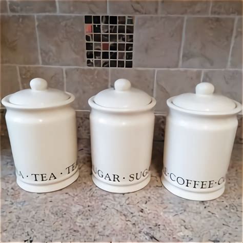 Tea Coffee Sugar Jars Stackable For Sale In Uk 73 Used Tea Coffee