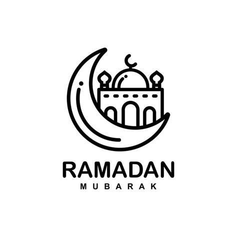 Ramadan Simple Flat Logo Vector Illustration Ramadan Logo Mosque Logo