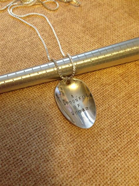 Upcycled Spoon Necklacecustomized With Your Sayingspoonful Of