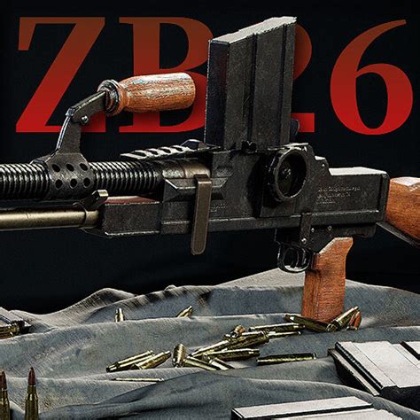 Artstation The Zb26 Light Machine Gun 捷克式zb26轻机枪