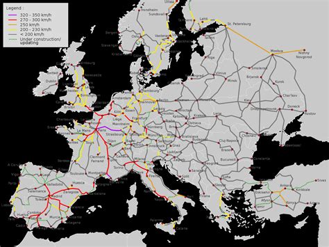 High Speed Rail Map Europe Secretmuseum