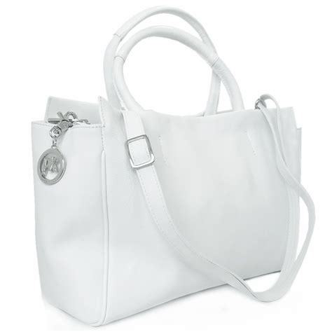 Peter Kaiser Uk Arka Premium White Leather Handbag Classic Style