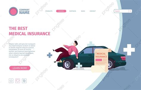 Car Insurance Landing Service Vector Banner Template Download On Pngtree