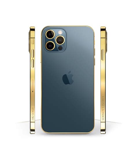 New Luxury 24k Gold Classic Iphone 13 Pro And Pro Max Pacific Blue