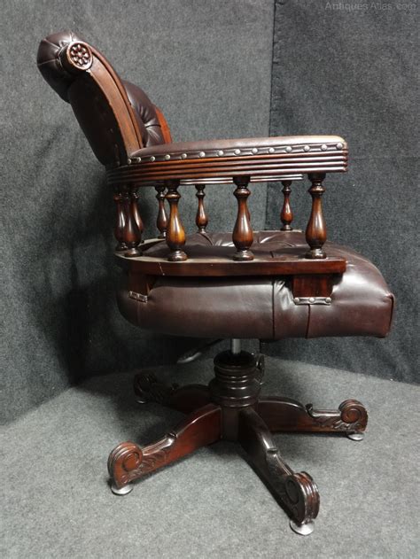 Antiques Atlas - Brown Leather Desk Chair