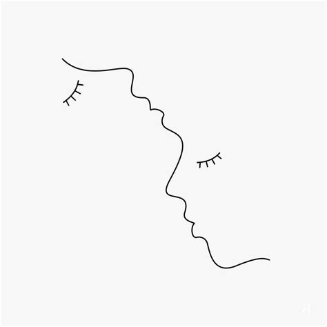 Couple kiss illustration, one line drawing printable art, intimate love line sketch, minimalist kissing wall art, minimal love art print. Simples e incrível | Arte minimalista, Desenhos simples ...