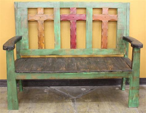 Discover a variety of stylish & modern wooden outdoor benches online for the home garden at cymax. What a nice bench! The crosses are pretty! | Southwestern ...