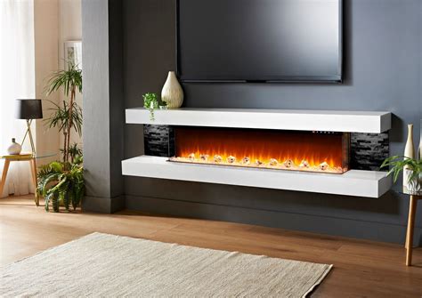 Evolution Fires Vegas 72 Electric Fireplace Wall Mounted Electric Fires Floating Fireplace