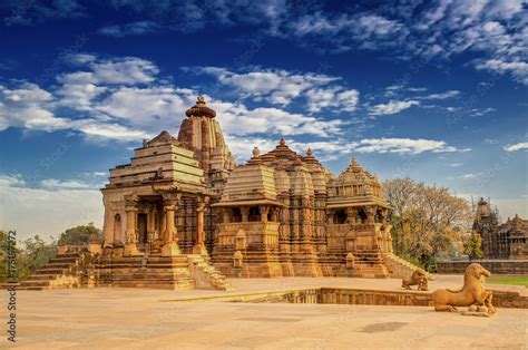 Devi Jagdambi Temple Khajuraho Unesco World Heritage Site Stock