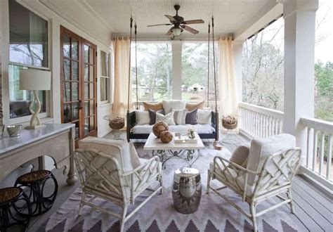 21 Dreamy Back Porch Ideas For Relaxing And Entertaining Porch Swing
