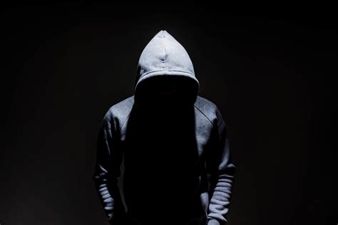 Silhouette Man In Hoodie Sweatshirt Dark Alley Silhouette Man Man Hoodie Mysterious Man