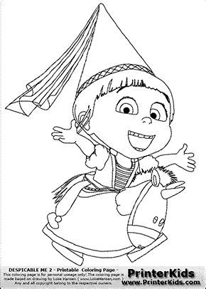 despicable   agnes  unicorn  coloring page learning gamescenters pinterest