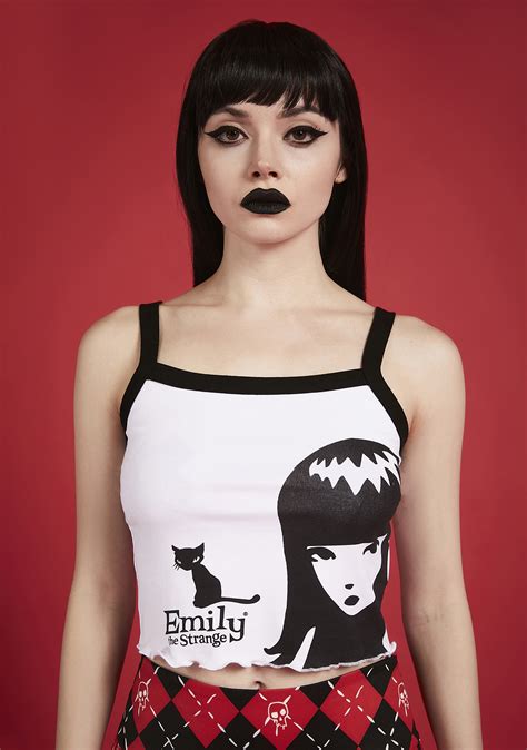 Dolls Kill X Emily The Strange Graphic Tank Top Blackwhite Dolls Kill