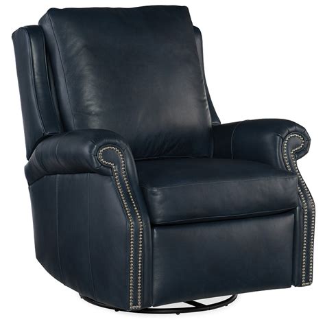 When looking at glider recliner chairs, a good number of them are available in neutral colors like black, brown, and grey. Barcelo Leather Swivel Glider Recliner By Bradington Young