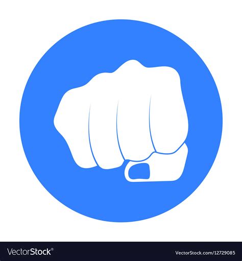 Fist Bump Icon In Black Style Isolated On White Vector Image