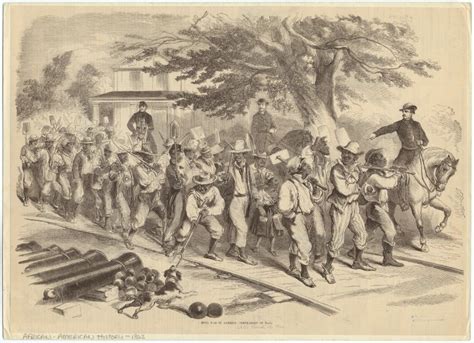 an 1862 illustration entitled “civil war in america contraband of war