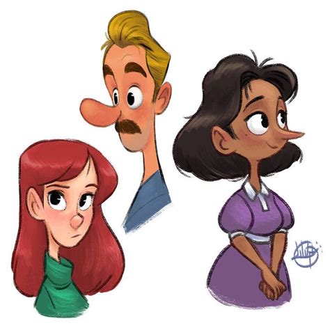 Gouache Brush Sketches By Luigil Cartoon Character Design Character