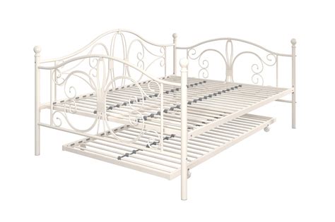 Dhp Bombay Full Size Metal Daybed And Twin Size Trundle White
