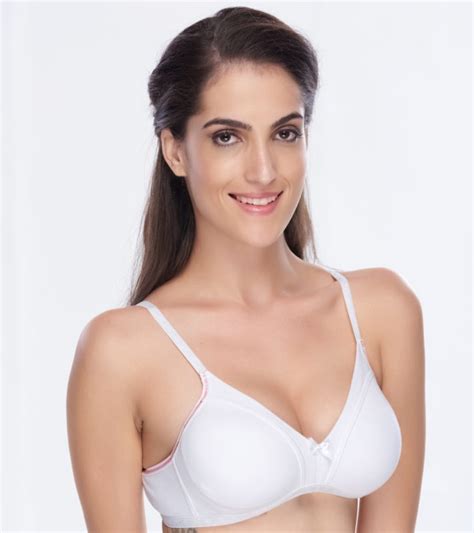 Daisy Dee Cotton Non Padded Non Wired Full Coverage White Bra EMBRACE