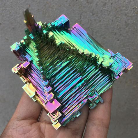 1pc Titanium Rainbow Bismuth Ore Crystal Quartz Mineral Etsy