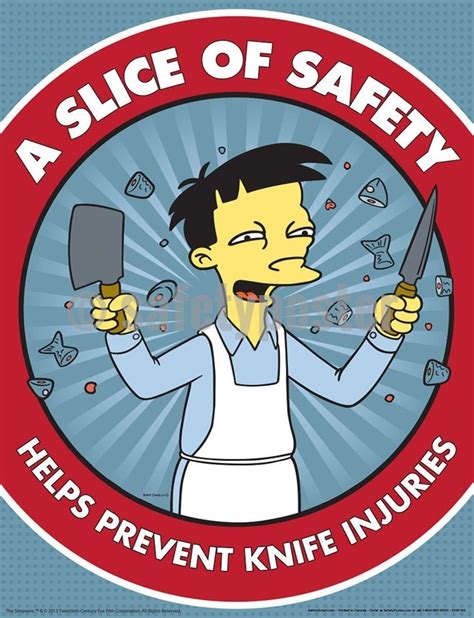 A Slice Of Safety Simpsons Safety Poster Safety